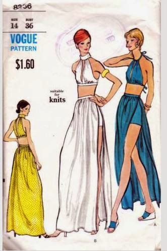 70s Halter, 70s Vogue, Vintage Vogue Patterns, Patron Vintage, Mode Retro, Play Suit, Vogue Sewing Patterns, 60s Vintage, Vogue Patterns