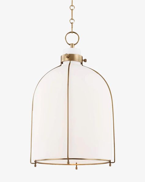 Mcgee And Co Lighting, Entryway Pendant Lighting, Entryway Pendant, Mcgee & Co, Kitchen Island Pendants, Glass Pendant Light, Aged Brass, Glossy White, Light Fixture