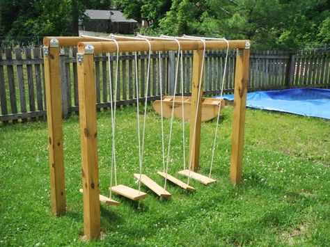 Diy Kids Playground, Playground Landscaping, Backyard Playset, Kids Obstacle Course, Kids Backyard Playground, Playground Areas, Outdoor Play Areas, Diy Playground, Kids Outdoor Play