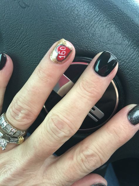 Wrestling nail design. My son wrestles 160 lb. weight class. Love this!! Thanks to Ann at Ultimate Nails Snacks For Wrestling Meets, Wrestling Food Ideas Healthy Snacks, Wwe Nails Designs, Wrestling Nails Designs, Wrestling Nails, Diy Wrestling Ring, Mom Nails, College Wrestling, Sports Nails