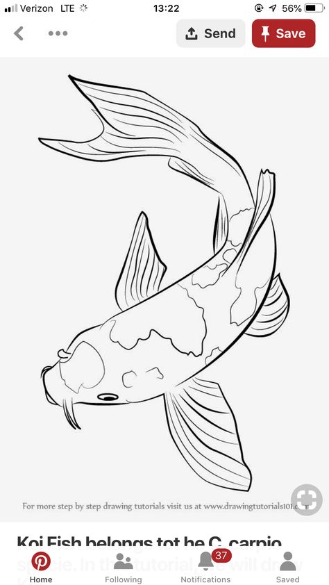 Koi Drawing Simple, Koi Fish Template, Koi Fish Outline, Karp Koi, Carp Tattoo, Fish Stencil, Angel Sketch, Fish Outline, Emoji Coloring Pages