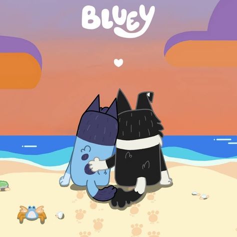 Bluey And Mackenzie Ship, Bluey And Mackenzie Fanart, Bluey X Mackenzie Fanart, Bluey And Mackenzie, Bluey Future Family, Bluey X Mackenzie, Bluey Fanart, Bluey Stuff, Bingo Funny