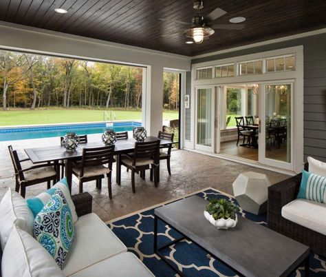 Screened Porch Design Ideas-36-1 Kindesign Veranda Design, Porch Design Ideas, Screened Porch Designs, Building A Porch, Shingle Style Homes, Backyard Porch, Inspire Me Home Decor, House With Porch, Porch Design