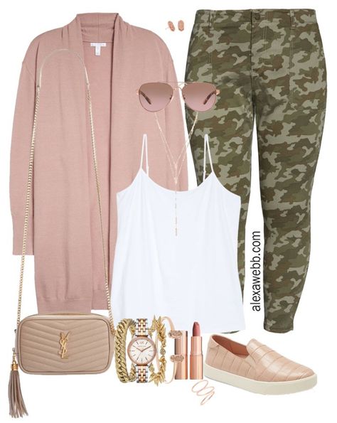 Plus Size Camo Pants Fall Outfit Ideas - Alexa Webb Clean Plus Size Outfits, Alexa Webb Plus Size Fall 2022, Camo Pants Outfit Ideas, Dress Up Camo Pants, Plus Fall Outfits Plus Size, Torrid Outfits 2023, Spring Outfits Women Plus Size, Plus Size Camo Pants Outfits, What To Wear With Camo Pants