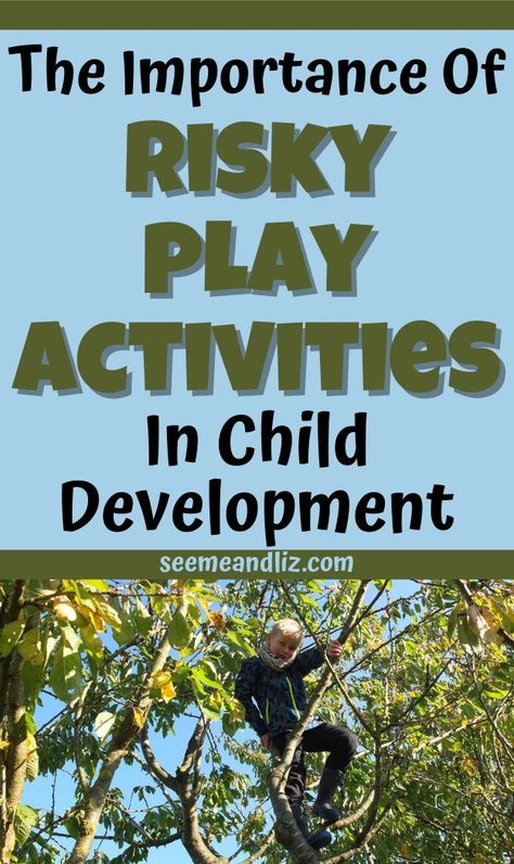 Benefits Of Risky Play, Developmental Therapy, Risky Play, Preschool Learning Toys, Types Of Play, Nature School, Children Activities, Toddler Stuff, Potty Training Tips