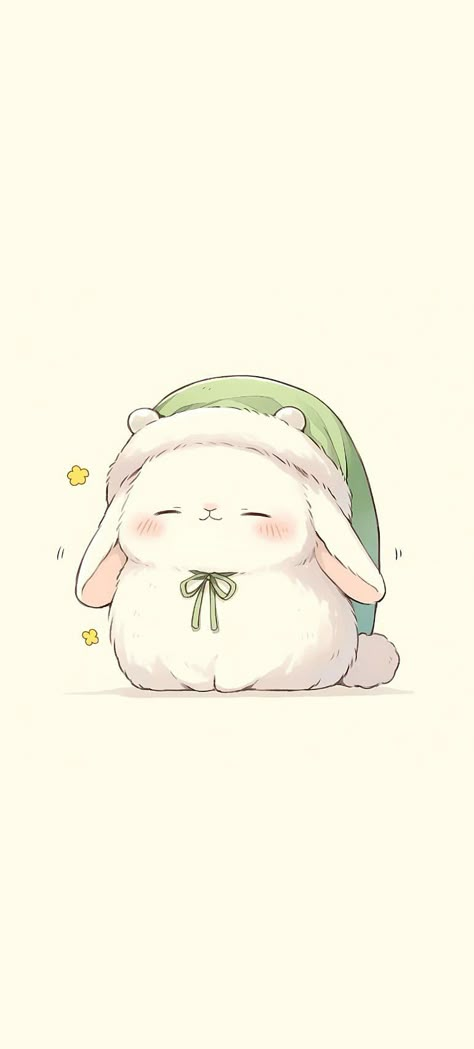 Cute Bunny Aesthetic Wallpaper, Winter Cartoon Wallpaper, Bunny Aesthetic Wallpaper, Cute Bunny Wallpaper, Widget Art, Cute Home Screen Wallpaper, Cute Home Screens, Duck Art, Bunny Wallpaper