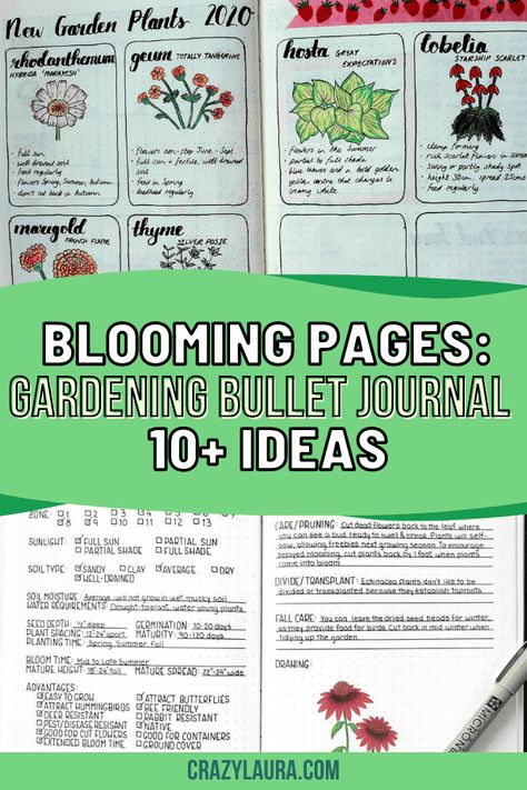 A gardening bullet journal is a great way to keep track of your gardening activities. This will help you stay on top of your gardening. #bujo #bulletjournal #bujoinspiration Garden Quotes Signs, Gardening Activities, Garden Notebook, Garden Planning Layout, Crazy Laura, Bujo Layout, Plant Journal, Bullet Journal Ideas, Garden Planner