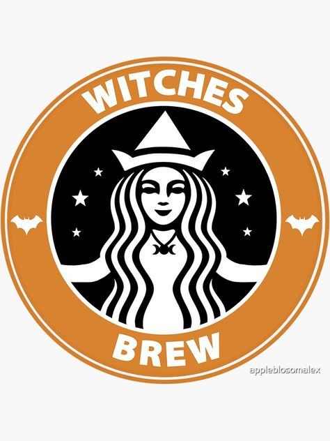 Witches Brew Coffee, Coffee Sticker Design, Cute Text Quotes, Witch's Brew, Coffee Stickers, Brew Coffee, Witches Brew, Coffee Design, Text Quotes