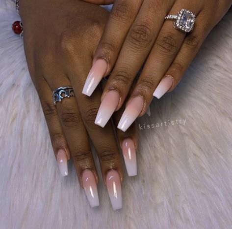 Wedding Nails Black Women, Nails Black Women, Faded Nails, Ombre Nail Art Designs, Brown Acrylic Nails, Pink Ombre Nails, Long Acrylic Nail Designs, Nail Art Ombre, Black Nail Designs