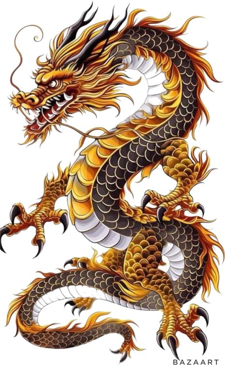 Tatuaje Trash Polka, Tato Ikan Koi, Chinese Dragon Art, Chinese Zodiac Dragon, Dragon Sleeve, Dragon Tattoo Art, Japanese Dragon Tattoo, Dragon Artwork Fantasy, Asian Dragon