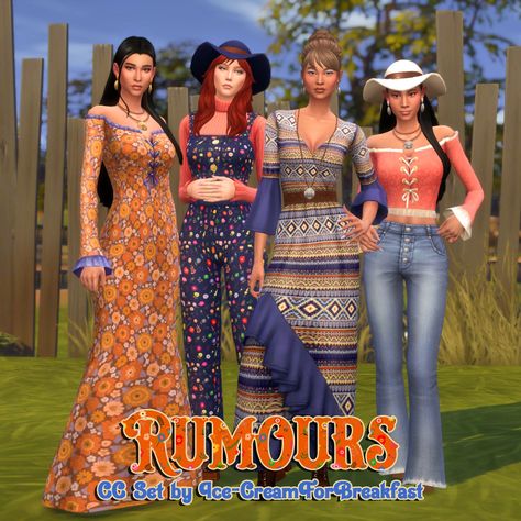 Sims 4 Ranch Cc, Female Sims, The Sims 4 Skin, Pelo Sims, Sims 4 Mm Cc, Sims 4 Expansions, Tumblr Sims 4, Sims 4 Cc Folder, Dress With Bell Sleeves