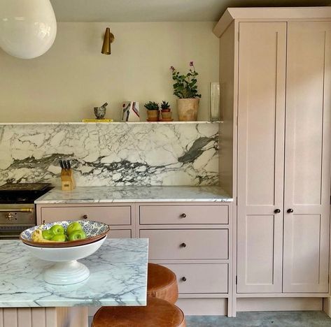 Dusty Pink Kitchen, Edward Bulmer, Natural Paint, London Home, Kitchen Dining Living, Paint Brands, Pink Kitchen, French Countryside, Kitchen Diner