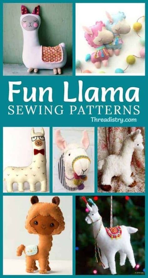 Free Form Crochet, Fun Diy Ideas, Baby Mobil, Diy Baby Headbands, Animal Sewing Patterns, Sewing Stuffed Animals, Cute Llama, Beginner Sewing Projects Easy, No Drama