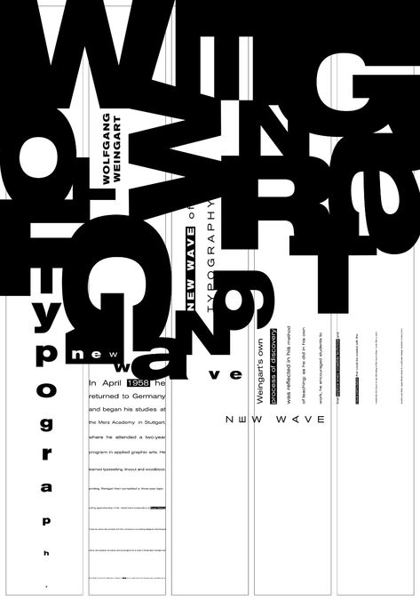 WOLFGANG WEINGART poster series on Behance Wolfgang Weingart Design, Triptych Poster Design, Wolfgang Weingart Poster, Wolfgang Weingart Typography, Typography Layout Poster, Gritty Typography, Modernist Typography, Wolfgang Weingart, Photoshop Fonts