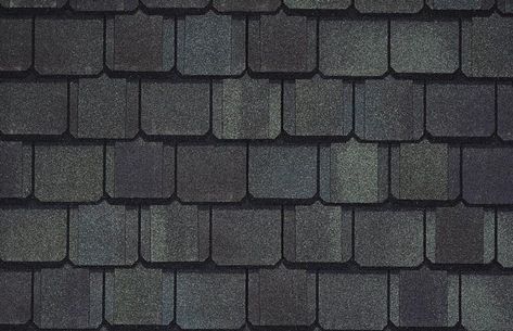 Gatehouse Slate - Grand Manor - Certainteed Shingle Colors, Samples, Swatches, and Palettes by Materials-World.com Grand Manor Shingles, Shed Roof Design, Slate Shingles, Flat Roof Repair, Roof Shingle Colors, Shake Shingle, Shingle Colors, Roofing Diy, Roof Colors