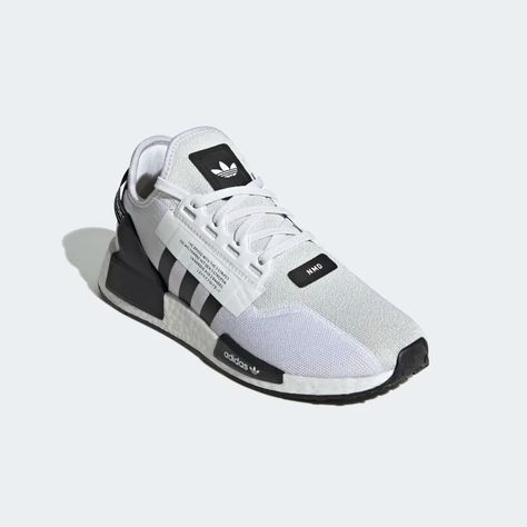 NMD_R1 V2 Shoes - White | men lifestyle | adidas US Adidas Nmd R1 Outfit Men, Nmd R1 Outfit, Adidas Nmd R1 V2, Nmd R1 V2, Outfit Black And White, Adidas Nmd_r1, Nmd Adidas, Adidas Originals Nmd R1, Men Lifestyle