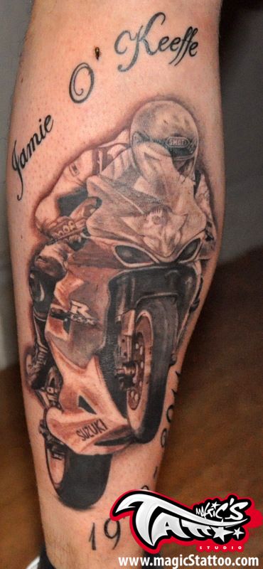 MOTOBIKE TATTOO BY ME :) SUZUKI   JAMIE O'KEEFFE . DONE IN CORK IRELAND Suzuki Logo, Motorcycle Tattoos, O Keeffe, Cork Ireland, Cork, Piercings, Tattoos, Quick Saves