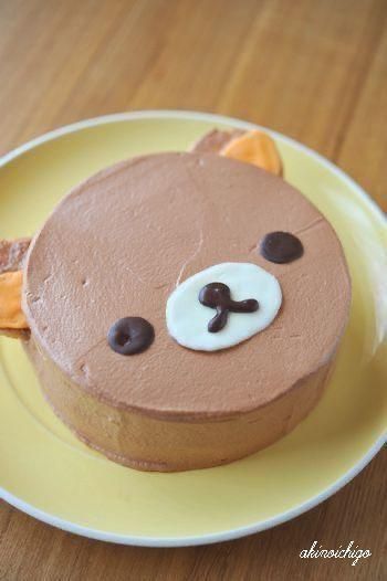 Cute Cake Ideas Easy, Kawaii Cake Ideas, Pillsbury Frosting, Chocolate Cake Aesthetic, Kawaii Cakes, Kawaii Cake, Childhood Love, Bear Cupcakes, Kawaii Dessert