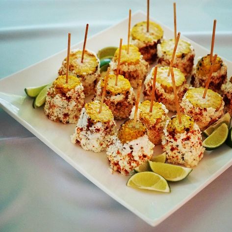 Street Corn Bar, Mexican Wedding Food, Mexican Snack Bar, Elote Bar, Tapas Wedding, Elote Cart, Tequila Wedding, Corn Wedding, Mexican Food Catering