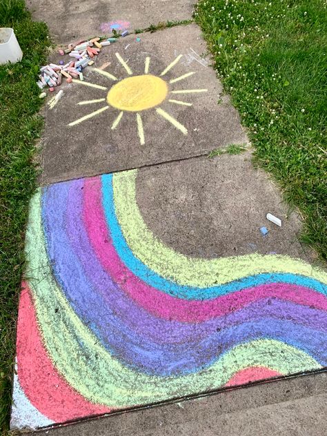 #sun #aesthetic Fun Chalk Art, Sun Aesthetic, Chalk Art, Chalk, Sun, Stone, Outdoor Decor, Home Decor, Art