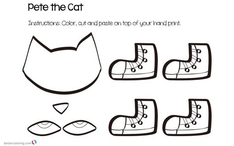 Free Pete the Cat Coloring Pages Crafts printable for kids and adults. Pete The Cat Cool Cat Boogie Activities, Pete The Cat And His Four Groovy Buttons Craft, Pete The Cat Rocking In My School Shoes Craft, Pete The Cat Crafts For Toddlers, Pete The Cat Template, Pete The Cat Crafts Preschool, Pete The Cat Headband, Pete The Cat Craft, Pete The Cat Art