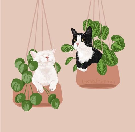 Comic Black And White, Cat Art Illustration, 강아지 그림, Cats Artists, Arte Sketchbook, Arte Inspo, Black And White Wallpaper, Plant Illustration, Arte Animal