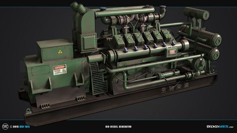 ArtStation - Bio-Diesel Generator, Ben Tate Bio Diesel, Scifi Props, How To Make Diesel Fuel, Scifi Ideas, City Diorama, Year 3000, Diesel Industry, Scifi Environment, Heavy Diesel Mechanic