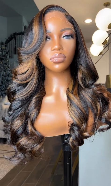 Black Lace Front Wigs Styles, Pretty Haircolors, Big Curls Hair, Pageant Curls, Dramatic Hairstyles, Wig Installs, Black Women Hair, Frontal Wig Hairstyles, Lace Fronts