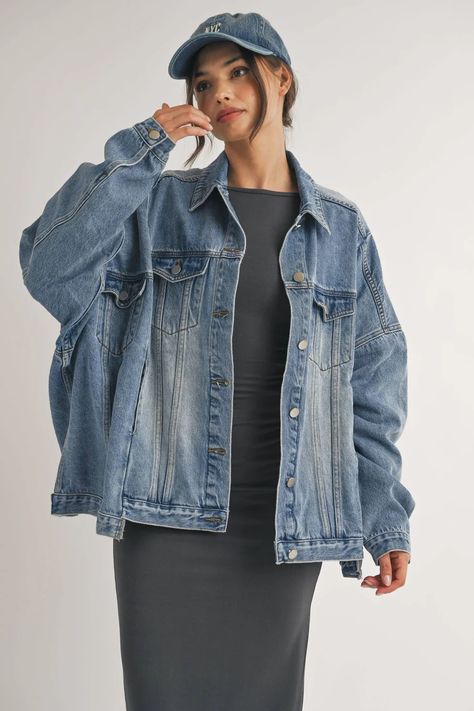 Clothing – New Origin Shop LLC Oversized Jeans Jacket Outfit, Oversized Jean Jacket Outfits, Denim Jacket Ootd, Oversized Jean Jacket Outfit, Oversized Denim Jacket Outfit, Fall Jackets Outfit, Oversize Denim Jacket, Denim Jacket Oversized, Japan Outfits