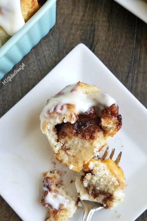 Gluten Free Cinnamon Rolls for Two Cinnamon Rolls For Two, Rolls For Two, Bagel Recipe Easy, Bagels Recipe, Gluten Free Cinnamon, Gluten Free Cinnamon Rolls, Gluten Free Bagels, Ideas For Breakfast, Gf Desserts