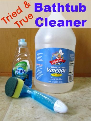 Bathtub Cleaner {Vinegar and Dawn Bathtub Cleaner, Deep Cleaning Hacks, Clean Bathtub, Dawn Dish Soap, Tub Cleaner, Deep Cleaning Tips, E Dawn, Bathroom Cleaner, Diy Cleaners