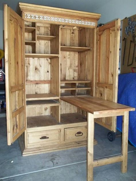 Craft Armoire, Craft Storage Cabinets, Sewing Room Design, Dream Craft Room, Craft Room Design, Diy Storage Cabinets, Diy Cardboard Furniture, Craft Room Storage, Home Diy Decor