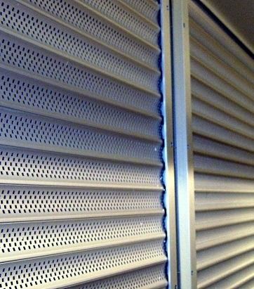 Shop Shutter, Iron Window Grill, Retail Display Cases, Window Grids, Tiny Home Office, Security Shutters, Screened Porch Designs, Shutter Designs, Rolling Shutter