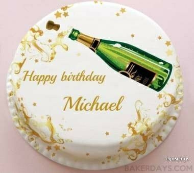 Happy Birthday Michael, Happy Birthday Mike, Congratulations Cake, Champagne Cake, Pineapple Flowers, Emerson Quotes, Male Birthday, Happy Birthday Baby, Birthday Cakes For Men