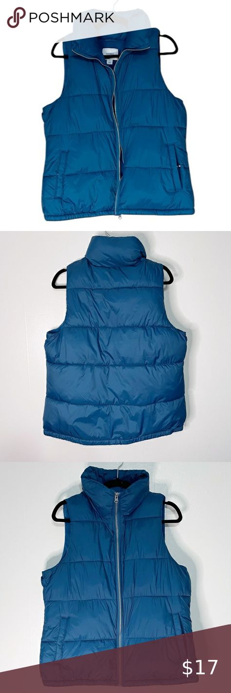 Old Navy Puffer Vest Teal Blue