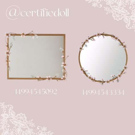 Vanity Mirror Bloxburg Decal, Bloxburg Long Mirror Decals, Mirror Wall Decor Bloxburg, Wall Decor Decals Bloxburg, Club Roblox Build Ideas, Fake Window Decal Bloxburg, Coquette Mirror Decals Bloxburg, Circle Mirror Decals Bloxburg, Farmhouse Bloxburg Decals