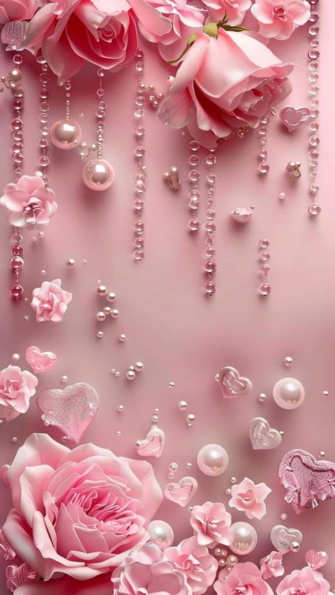 Nice Backgrounds Wallpapers, Cute Floral Wallpapers, Girly Phone Backgrounds, Roses Wallpaper Iphone, Iphone Wallpaper Girly Lockscreen, Horizontal Wallpaper Aesthetic, Pretty Wallpapers Backgrounds Beauty, Pink Rose Background, Pearls Wallpaper