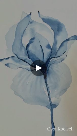 Transparent Watercolor Flowers Tutorial, Watercolour Iris, Olga Koelsch, Iris Watercolor, Write Book, Paint Tutorials, Royal Talens, Transparent Flowers, Intuitive Painting