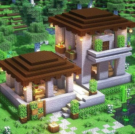 Minecraft Best Builds🏡 on Instagram: “This build looks smooth👷‍♂️no pun intended 😊🤩🌄 👉Follow @minecraftbench for more Credit @juliousminecraft Tags: #juliousminecraft…” Minecraft Building Designs, Minecraft Houses Survival, Minecraft Structures, Minecraft Interior Design, Minecraft House Plans, Bangunan Minecraft, Easy Minecraft Houses, Diy Minecraft, Minecraft Medieval