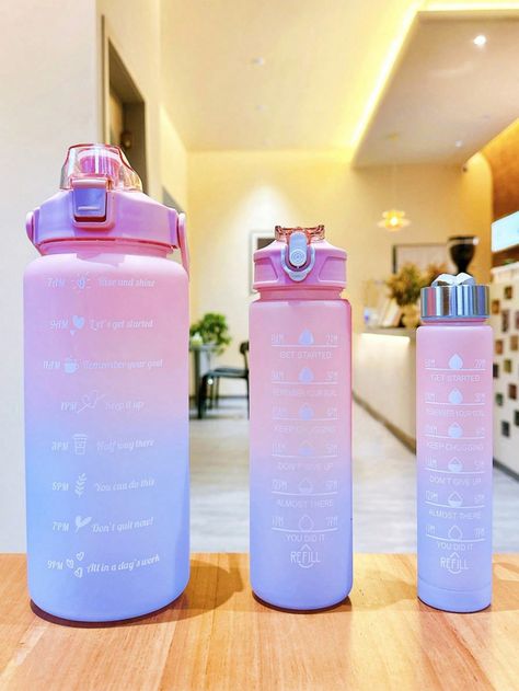 Big School Bags, Motivational Bottle, Water Cooler Bottle, Fancy Water, Trendy Water Bottles, Bff Hands Aesthetic, Cute School Stationary, Portable Water Bottle, Motivational Water Bottle