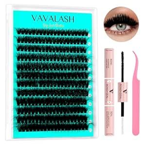 VAVALASH Lash Clusters Kit 80D 10-20mm Cluster Lashes Wispy Volume Individual Lashes, Lash Bond and Seal Glue, Lash Tweezer for DIY Lash Extension at Home (80D-10-20MIX-KIT) Wispy Volume, Lashes Wispy, Lash Clusters, Cluster Lashes, Diy Lash Extensions, Individual Lashes, Lash Extension, Lash Extensions, Beauty And Personal Care