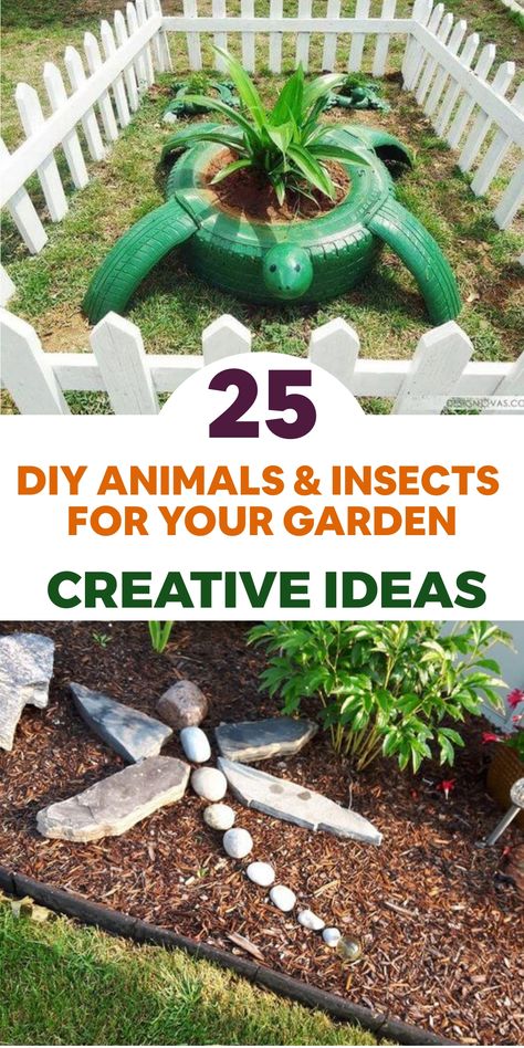 Enhance your outdoor space with charming DIY animals and insects to create a whimsical garden atmosphere. Paint rocks to form a delightful ladybug, adding a vivid touch among your blooms. Utilize recyclable materials like bottle caps and pipe cleaners to craft an endearing bumblebee family, perfect for hanging on branches or stakes. Use a painted clay pot and googly eyes to design an amiable snail that will surely make you smile. Diy Cat Shelves, Upcycle Bottles, Diy Entry Table, Diy Necklace Holder, Diy Animals, Diy Playdough, Diy Headboard Upholstered, Horse Flowers, Diy Makeup Vanity