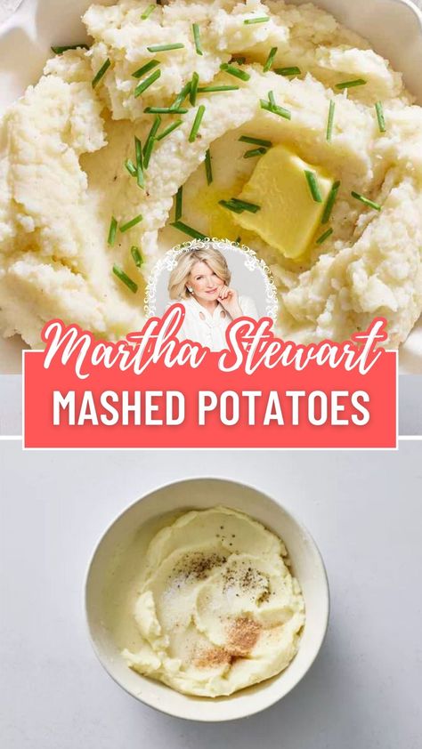 Martha Stewart Mashed Potatoes​ Premade Mashed Potato Recipes, Martha Stewart Mashed Potatoes, Martha Stewart Scalloped Potatoes, Make Ahead Mashed Potatoes, Mashed Potato Recipe, Creamy Potatoes, Mash Potatoes, Mashed Potatoes Recipe, Martha Stewart Recipes