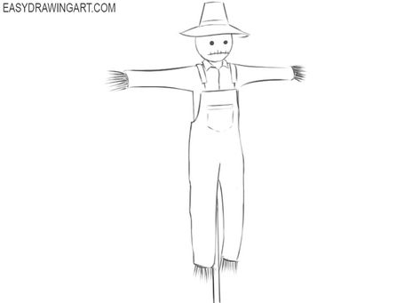 How to Draw a Scarecrow Easy Scarecrow Drawing Easy, Scarecrow Drawing, Scarecrow Design, Crows Drawing, Rail Road, Pretty Drawings, Bible Art Journaling, Pencil Art Drawings, Art Drawings Sketches Creative