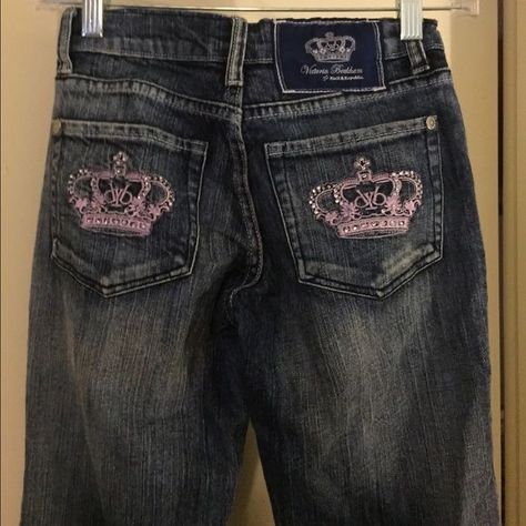 Rock And Republic Jeans Victoria Beckham, Victoria Beckham Jeans Y2k, Trashy Y2k Jeans, Victoria Beckham Jeans Outfits, Clothing Aesthetic Grunge, Mcbling Jeans, Y2k Clothing Aesthetic, Rock And Republic Jeans, Victoria Beckham Jeans