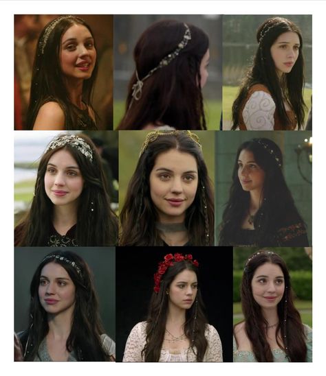 Mary Queen Of Scots Reign Hairstyles, Reign Mary Hairstyles, Reign Hair, Reign Hairstyles, Lady Kenna, Lyanna Stark, Marie Stuart, Merlin Morgana, Reign Fashion