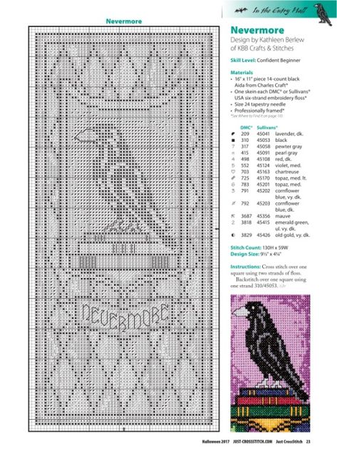 Gallery.ru / Photo # 1 - Just Cross Stitch - Halloween 2017 - tymannost Halloween Cross Stitch Charts, Free Cross Stitch Charts, Cross Stitch Quotes, Halloween Cross Stitch Patterns, Crazy Mom, Just Cross Stitch, Halloween Cross Stitches, Halloween Embroidery, Pola Kristik