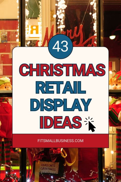 43 Christmas Retail Display Ideas Christmas Trade Show Booth Ideas, Holiday Gift Shop Displays, January Boutique Ideas, Shop Displays Retail, Christmas Bookstore Window Display, Christmas Store Ideas, Christmas Decor Ideas For Retail Store, Diy Candy Store Display Ideas, Christmas Decor For Store