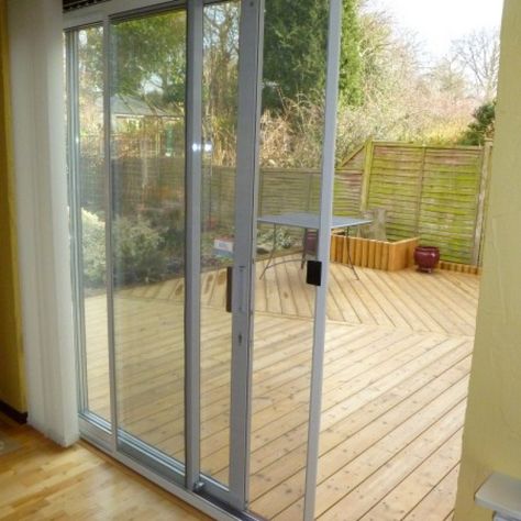 Sliding Fly Screen for Patio Doors (Made-to-Measure) | Streme Sliding Fly Screen Doors, Screen Sliding Door, Screen For Patio, Diy French Doors, Upvc Patio Doors, Door Handle Diy, Fly Screen Doors, Screen Installation, Kitchen Sliding Doors