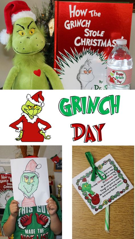 Grinch Day, Grinch Crafts, Grinch Christmas Party, Christmas Units, Grinch Party, Christmas Teaching, Directed Drawing, Christmas Kindergarten, Activities Preschool